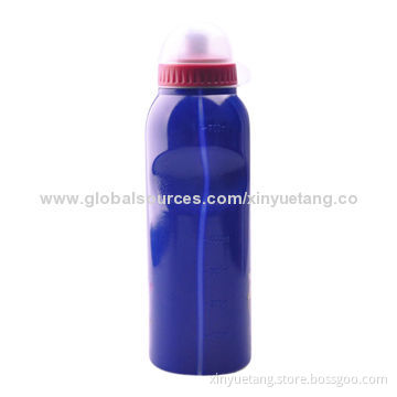750mL PE BPA-free Sports Sipper Bottle with Hand Grip, Screw-top Rubber Valve